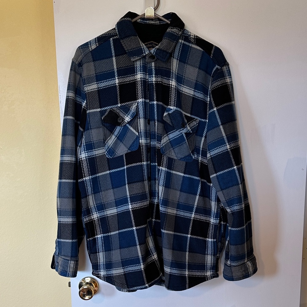 Blue Plaid Lightweight Shirt Jacket